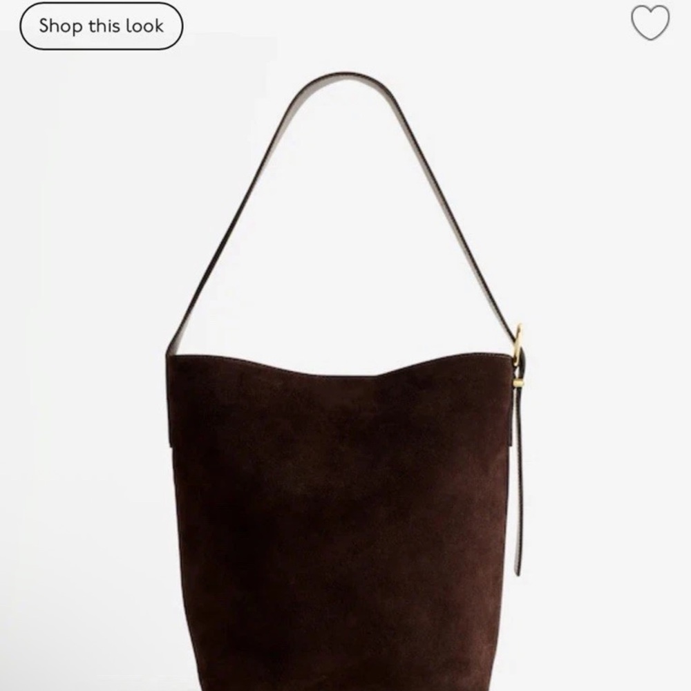 Madewell Dark Brown Suede Hobo Shoulder Bag